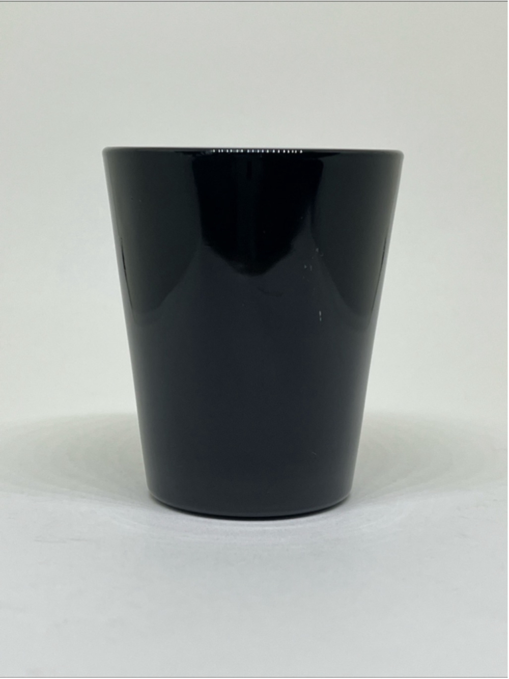Las Vegas Black Ceramic Shot Glass with Silver Card Emblem - Picture 2 of 5